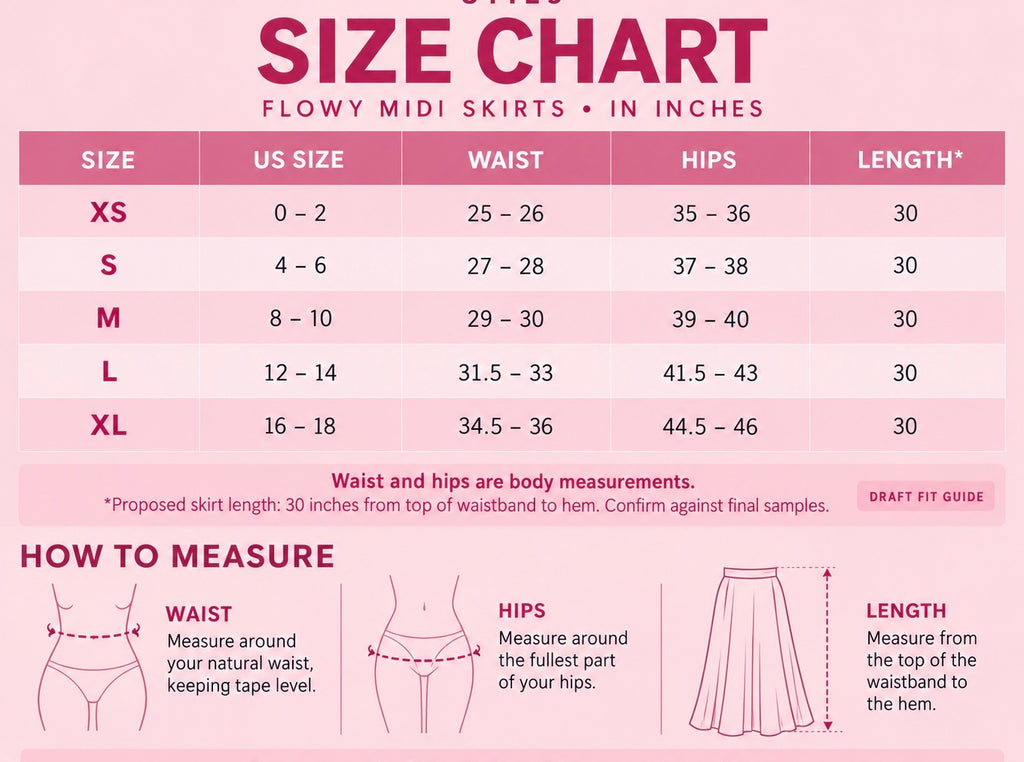 Hot Pink Button Midi Skirt