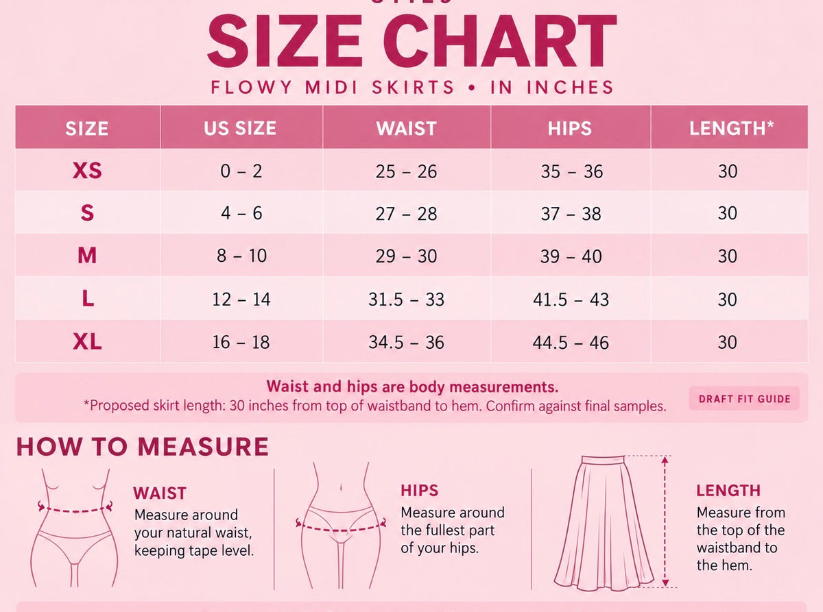 Hot Pink Button Midi Skirt