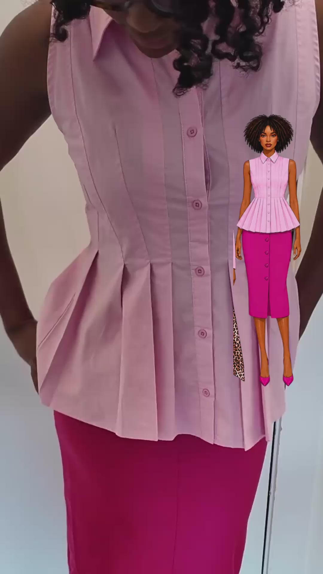 Flare peplum top